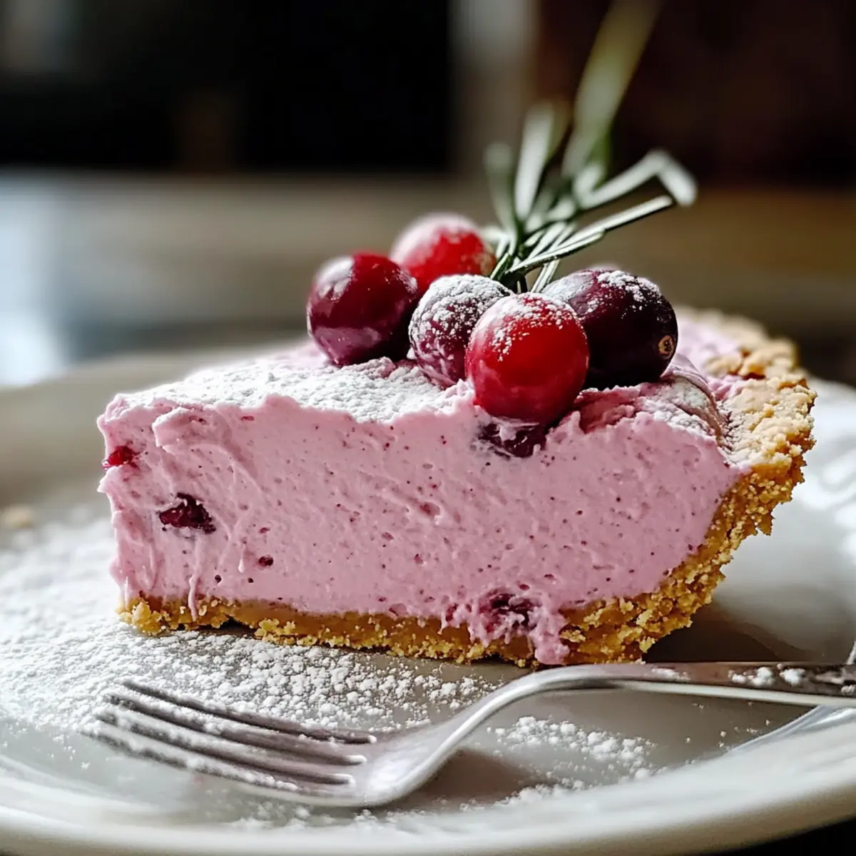 Delightful Cranberry Mousse Pie for Effortless Festive Treats