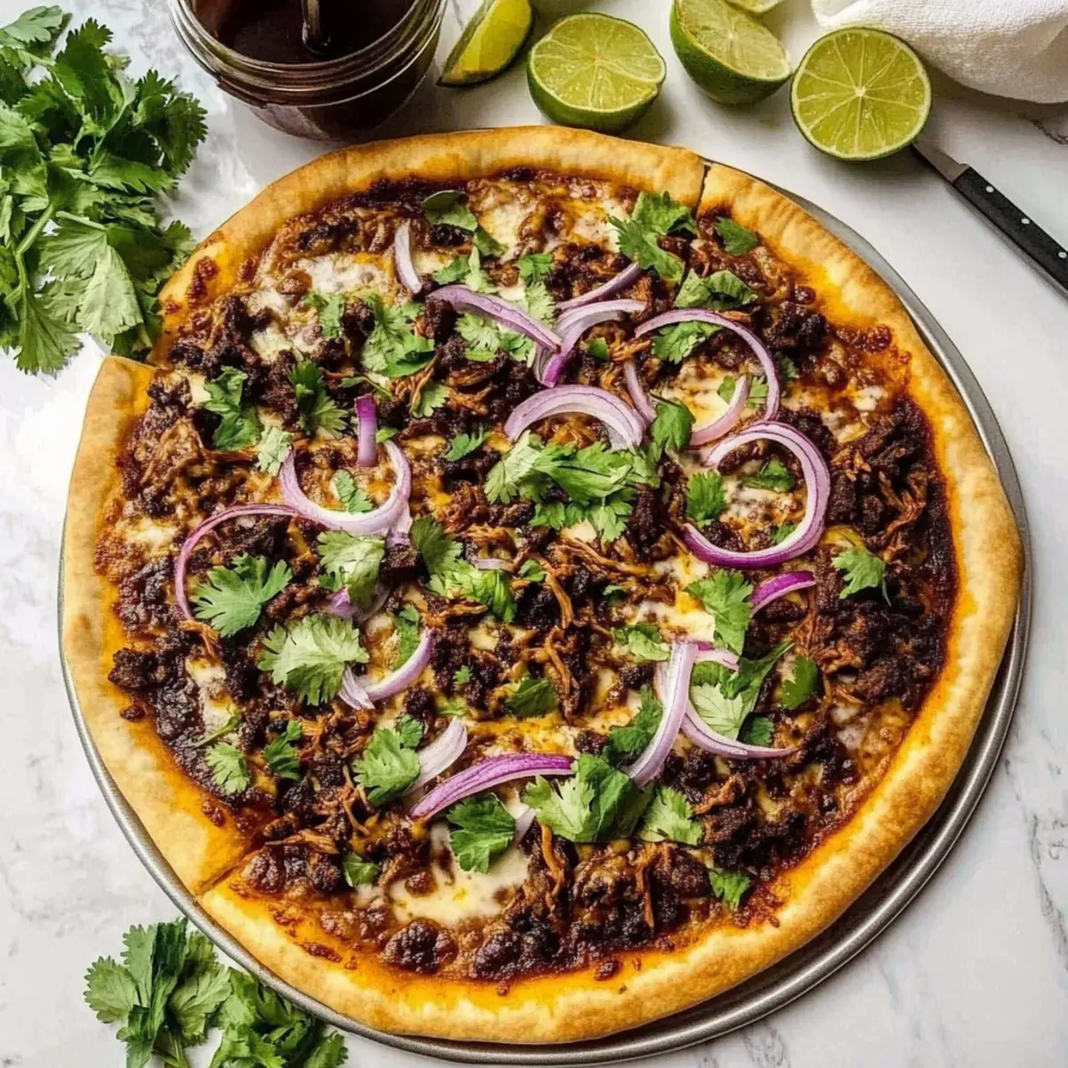 Crispy Oven-Baked Birria Pizza for Ultimate Comfort Food Bliss