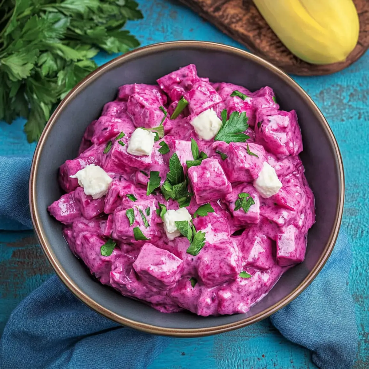 Creamy Beetroot Salad Dip with Greek Yogurt for a Vibrant Snack