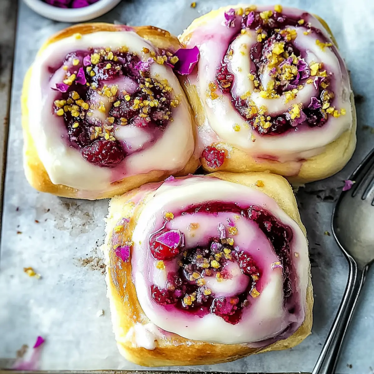 Edd Kimber’s Raspberry and Rose Cheesecake Buns Bliss