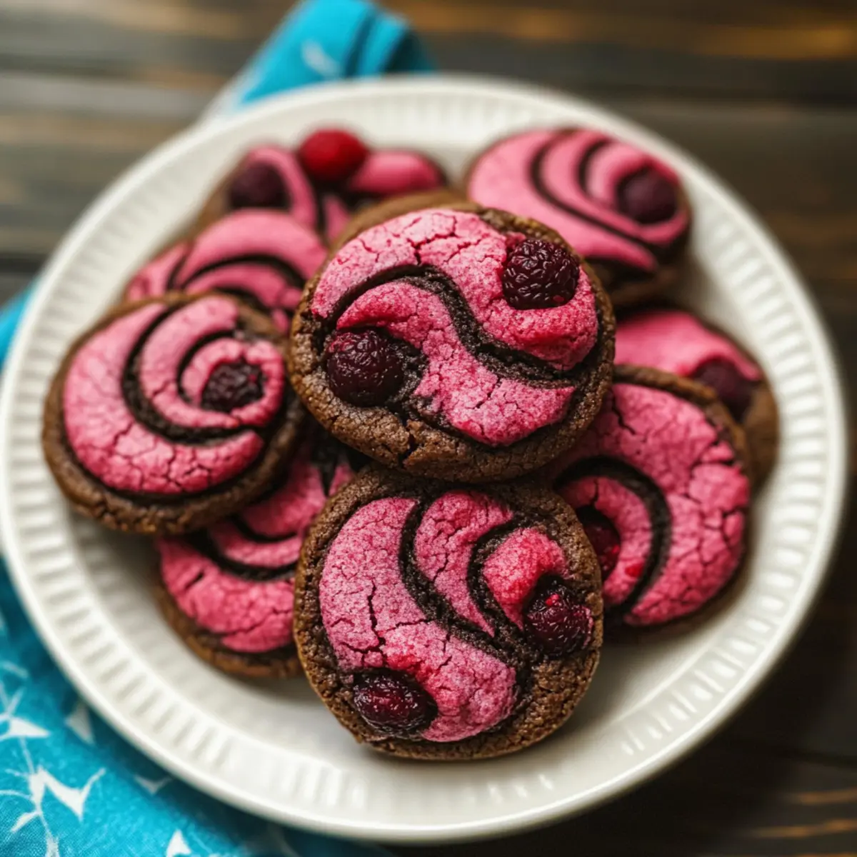 Raspberry Dark Chocolate Cookies That Melt in Your Mouth