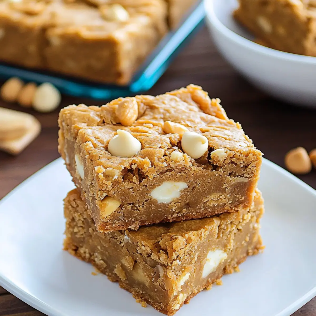 Decadent White Chocolate Peanut Butter Blondies to Indulge In