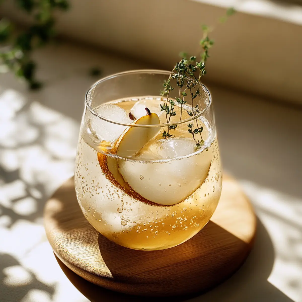 Delightful Pear & Thyme Pitcher Mocktail for Refreshing Sips