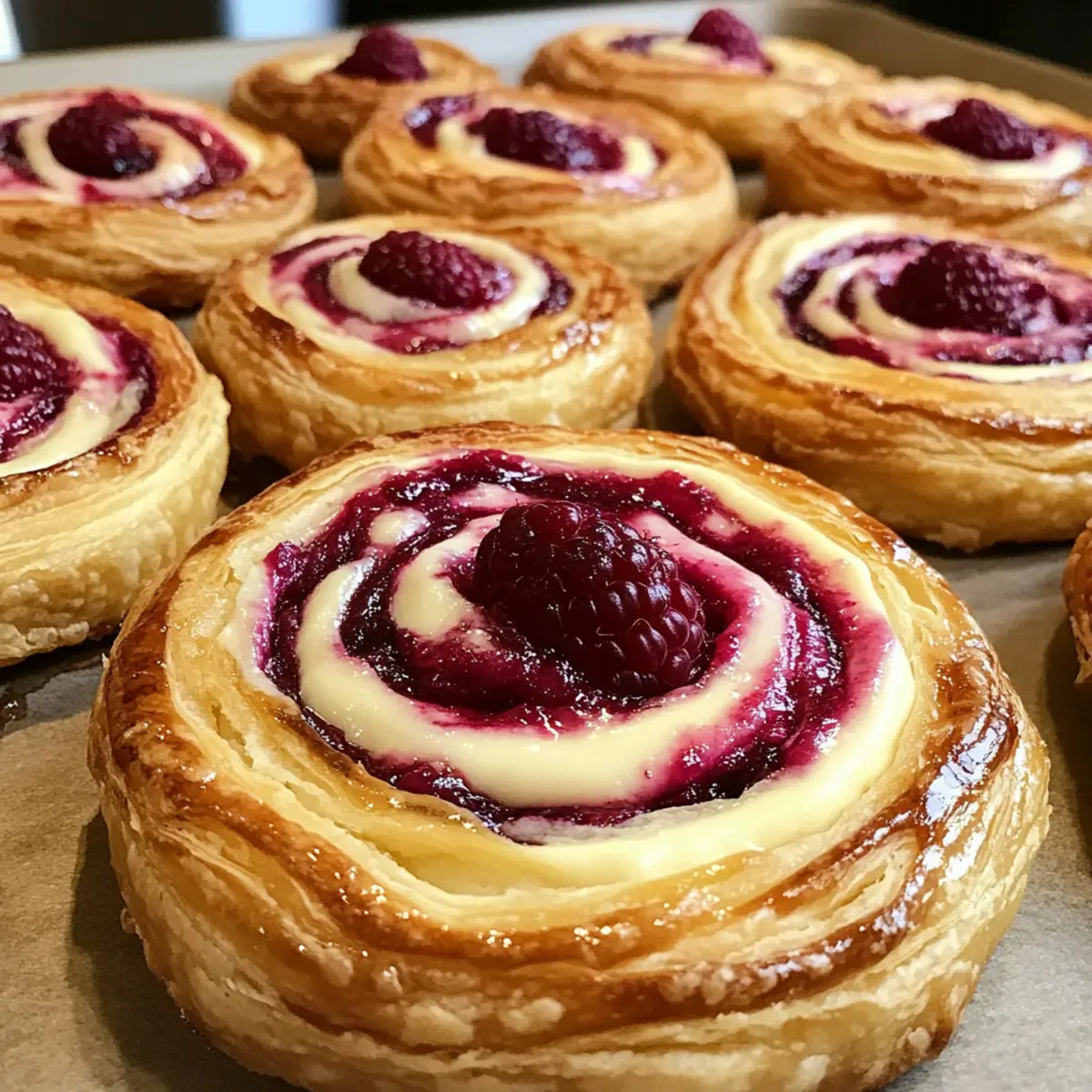 Sourdough Discard Raspberry Cream Cheese Danishes for Brunch Bliss