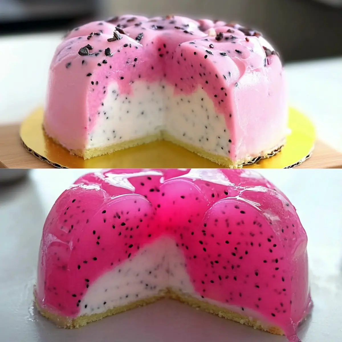 Delight in This Elegant Dragon Fruit Mousse Cake Recipe