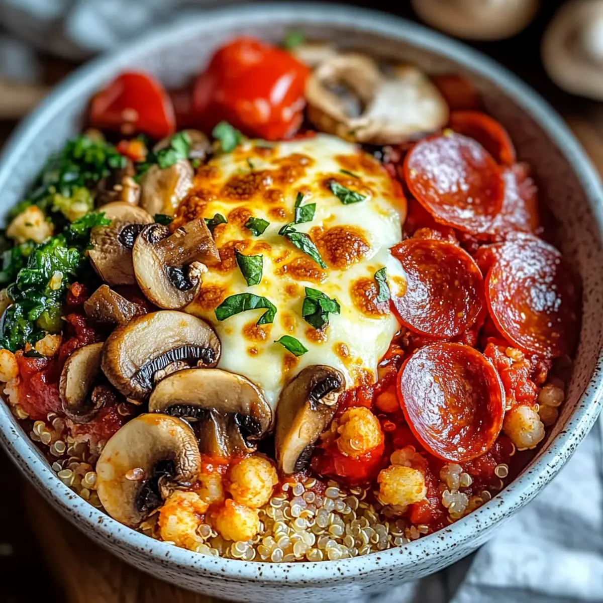 Savory Pizza Protein Bowl for a Wholesome Dinner Delight