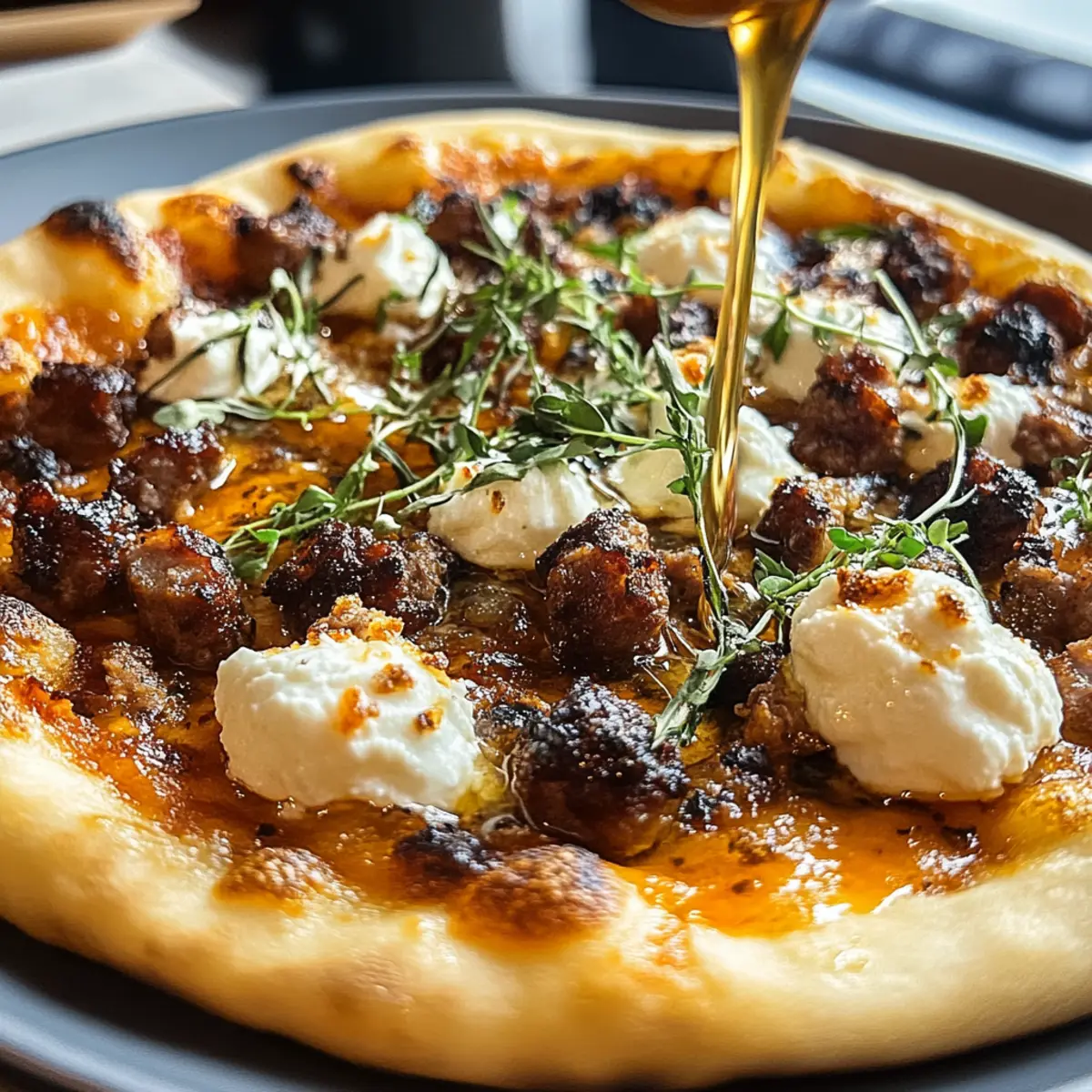 Sausage Ricotta Honey Hot Pizza: A Sweet-Spicy Delight at Home