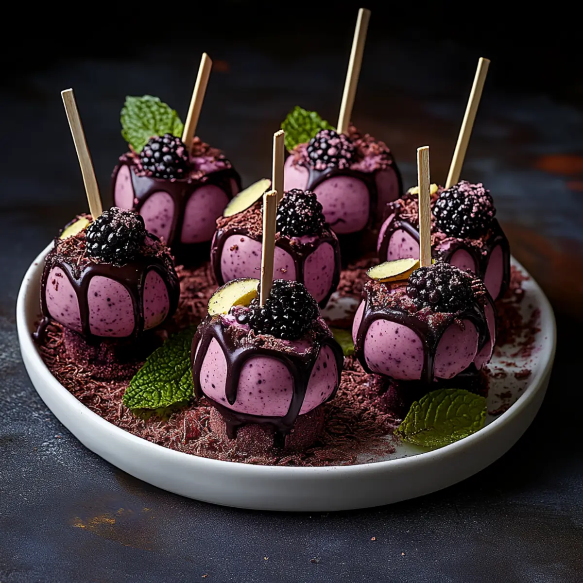 Forbidden Forest Blackberry Cheesecake Pops for Magical Munching