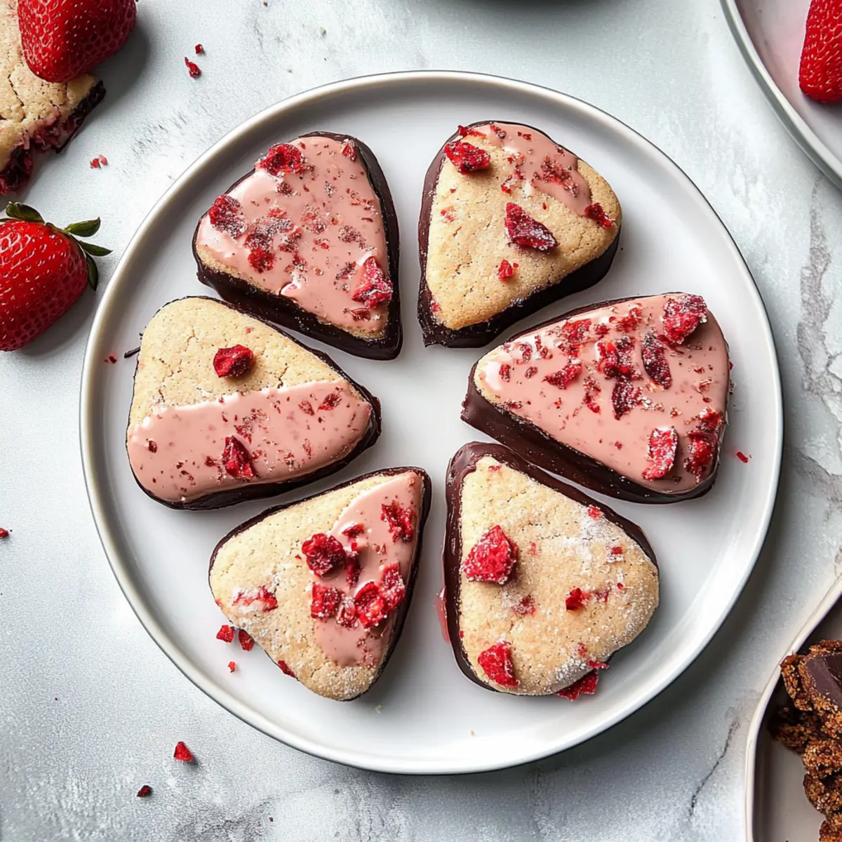 Chocolate Dipped Strawberry Shortbread Cookies: Irresistibly Buttery