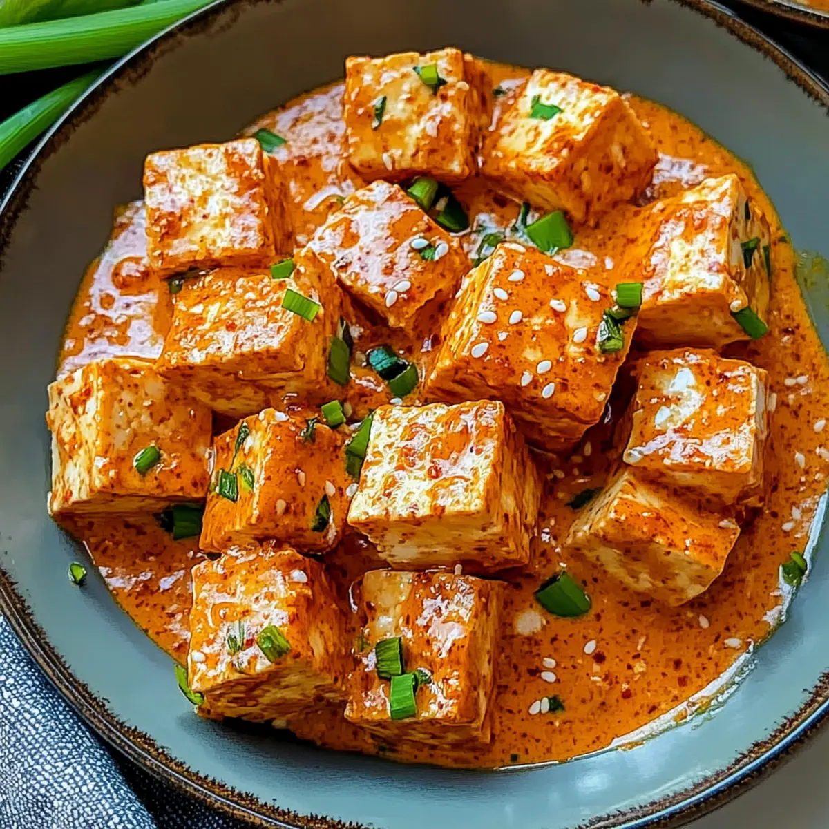 Delicious Spicy Tofu with Creamy Coconut Sauce in 35 Minutes