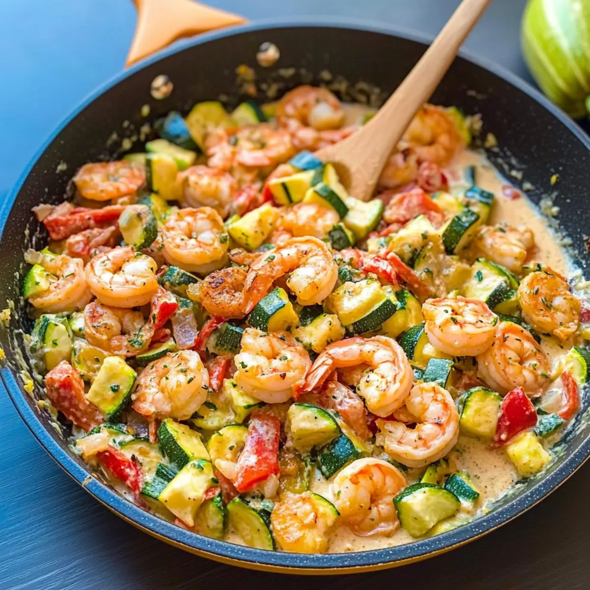 Creamy Shrimp and Zucchini Skillet That’s Keto-Friendly