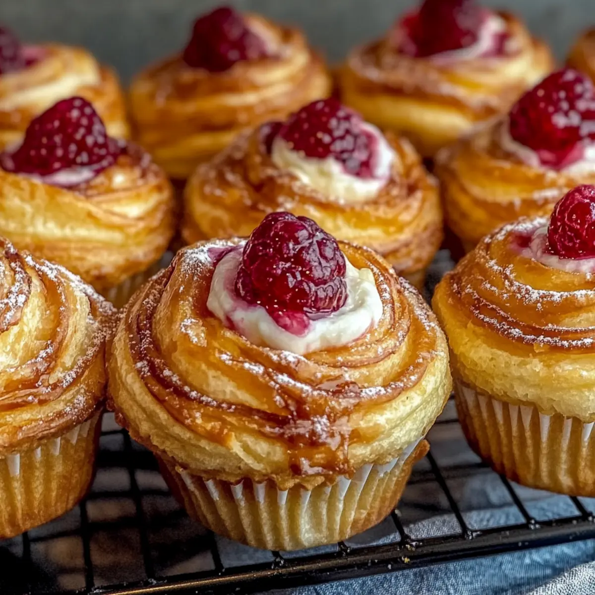 Decadent Raspberry Cream Cheese Cruffins for Cozy Mornings
