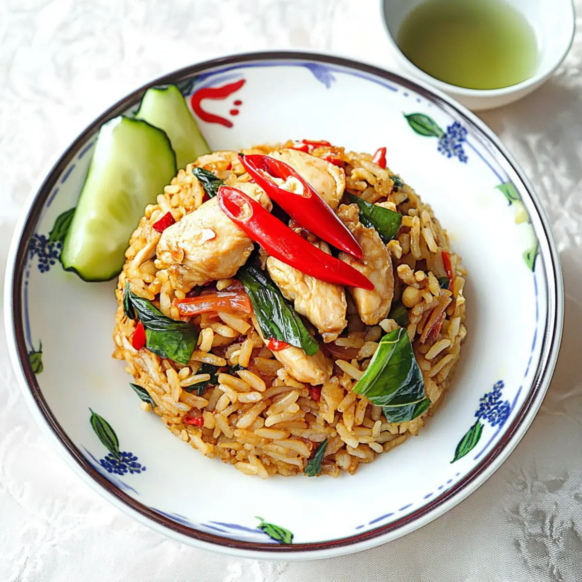 Spicy Thai Basil Chicken Fried Rice in Under 30 Minutes