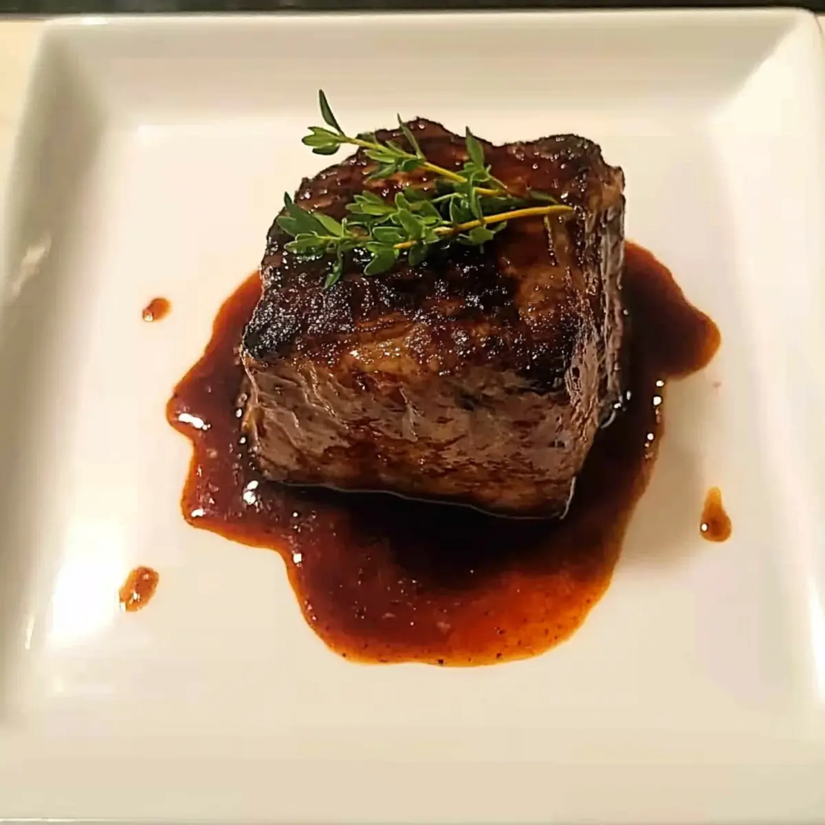 Indulge in Filet Mignon with Red Wine Sauce Tonight