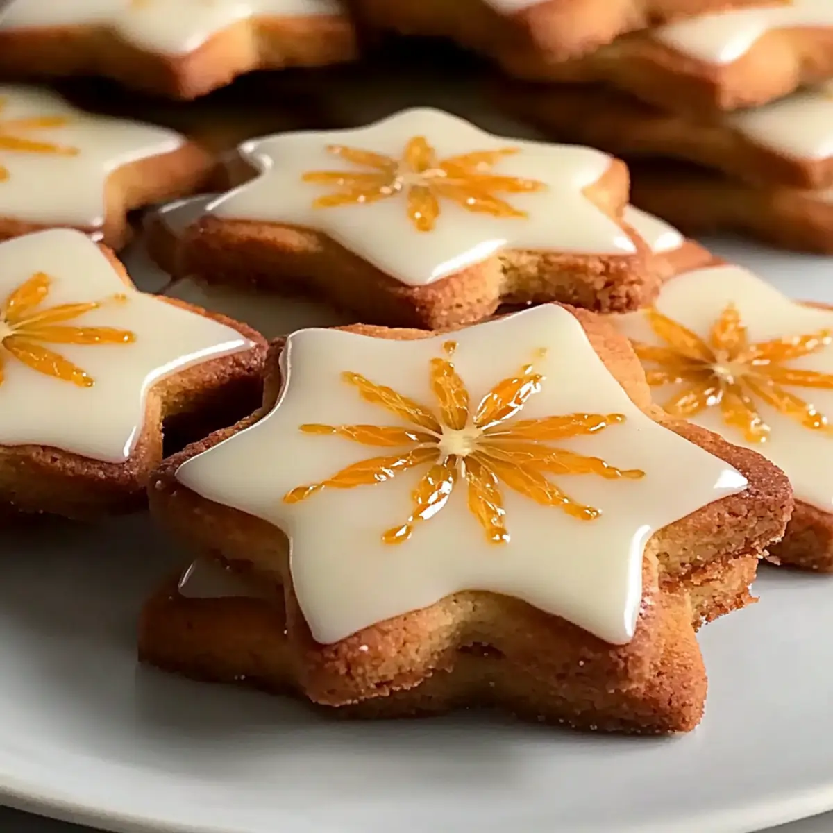 Cardamom Shortbread Cookies with Orange Glaze for Cozy Vibes